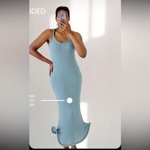 ZARA Rigid Hem Ribbed Knit Strappy Maxi Dress #Cybermondaysale